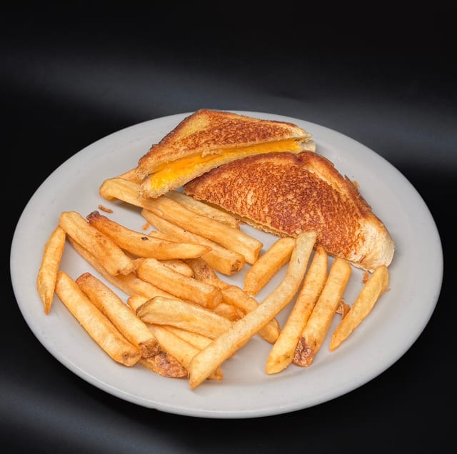 E. Grilled Cheese Sandwich and French Fries.