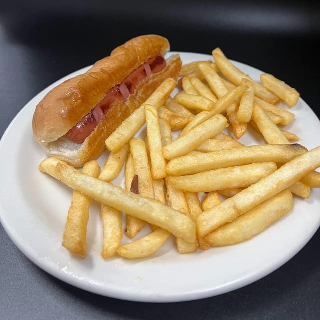 F. Hot Dog and French Fries.